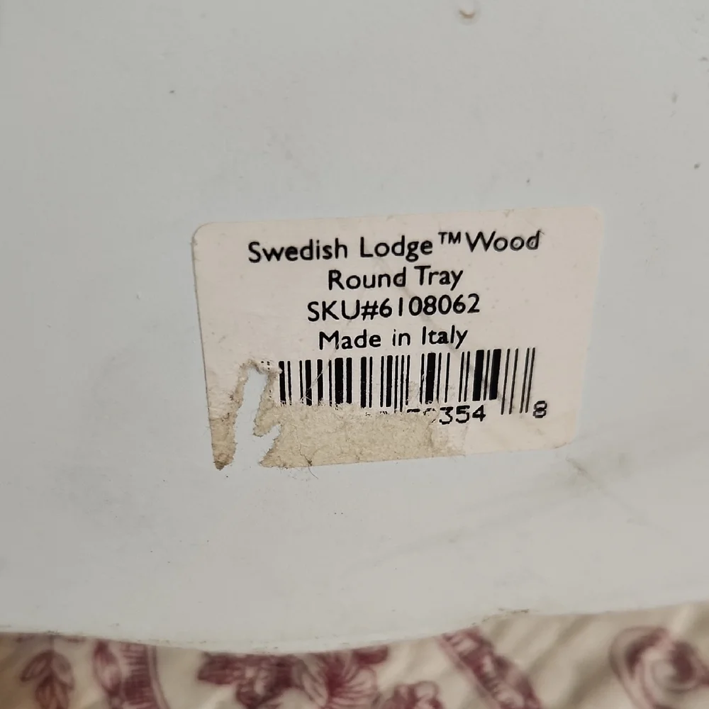 Lenox Swedish Lodge Wood Tray | Distressed Scalloped 19